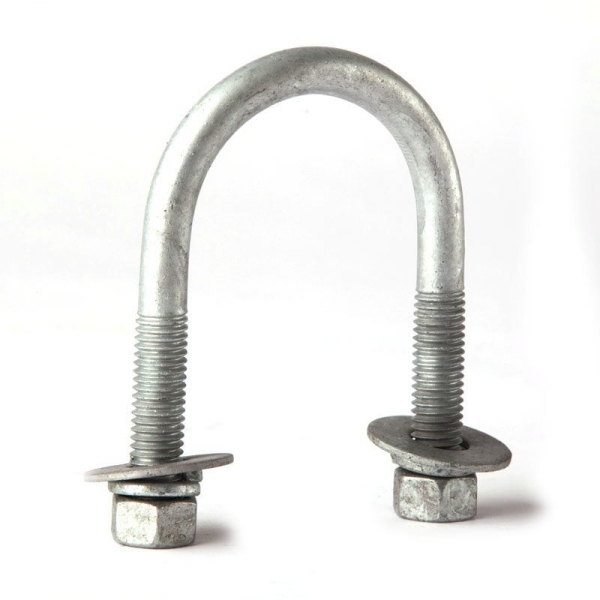 3S 2320 Round Galvanized U Bolt Assembly 5 16 X 2 X 5 