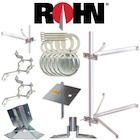 ROHN Telescopic Mast Roof, Wall & Base Mounts