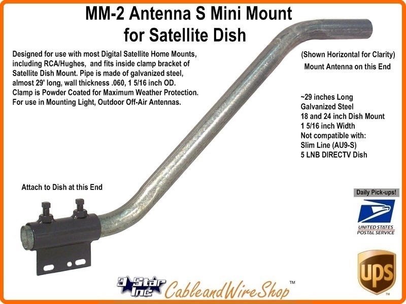 Bulk Lot of 200 MM 2 Universal S TV Antenna Mount for Satellite Dish